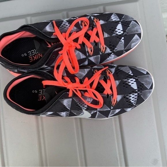Nike Free Trainer Fit 5.0 Running Shoes Black White Lava Glow Size 7 Women’s - Picture 7 of 10